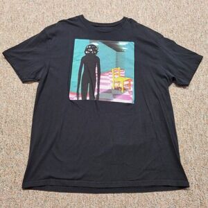 Hot Topic Liminal Space Tee Mens 2XL Black Backrooms Dreamcore Glitch Art Shirt